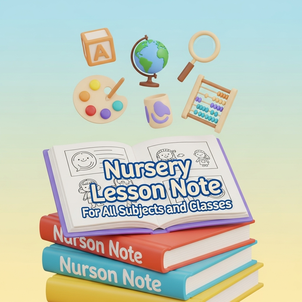 Nursery school Lesson Note For All Subjects and Classes