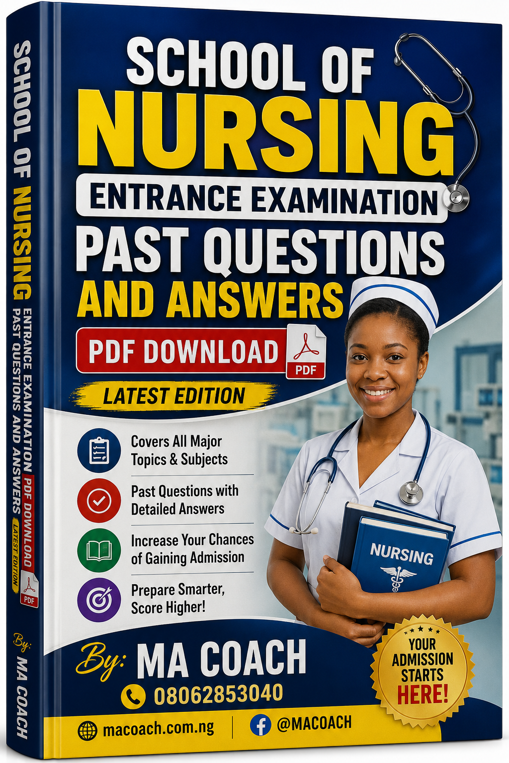School of Nursing Entrance Examination Past Questions and Answers PDF Download (latest edition)
